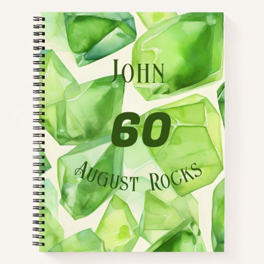 Augustus Verjaardag of Jubileum aangepaste naam Notitieboek (Voorkant)