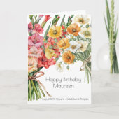 Augustus verjaardagsbloem Gladiolus & Klaprozen Ve Kaart (Voorkant)