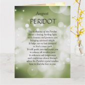 Augustus verjaardagssteen Peridot Wenskaart. Kaart (Gele Bloem)