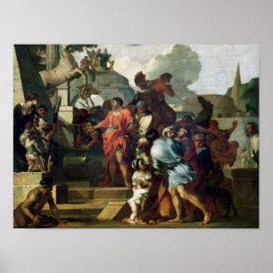 Augustus voor de Tomb van Alexander III Poster