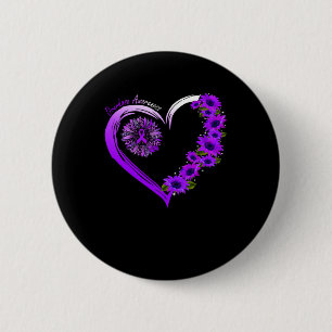Augustus We Draag Paarse Overdosis Awareness Zonne Ronde Button 5,7 Cm