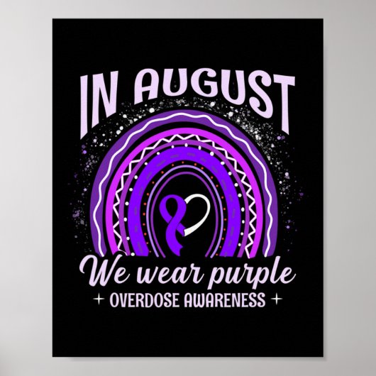 Augustus Wij Draag Paarse Rainbow Overdose Awarene Poster (Voorkant)