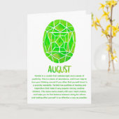 AugustWaterverf Birthstone Peridot Birthday Kaart (Gele Bloem)