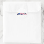 AUKUS AU UK US Security Pact Alliance Flags Ronde Sticker (Tas)