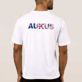 AUKUS AU UK US Security Pact Alliance Flags T-shirt (Achterkant)