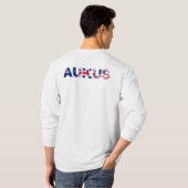 AUKUS AU UK US Security Pact Alliance Flags T-shirt (Achterkant volledig)