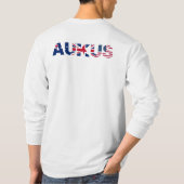 AUKUS AU UK US Security Pact Alliance Flags T-shirt (Achterkant)