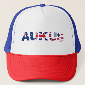 AUKUS AU UK US Security Pact Alliance Flags Trucker Pet