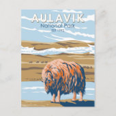 Aulavik National Park Canada Musk Ox  Briefkaart (Voorkant)