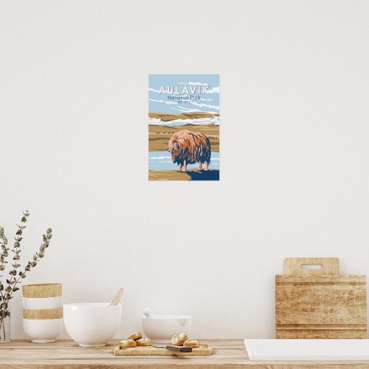 Aulavik National Park Canada Musk Ox  Poster (Keuken)