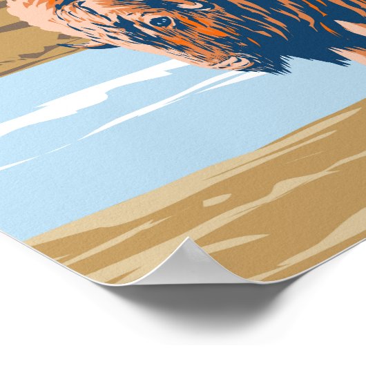 Aulavik National Park Canada Musk Ox  Poster (Hoek)