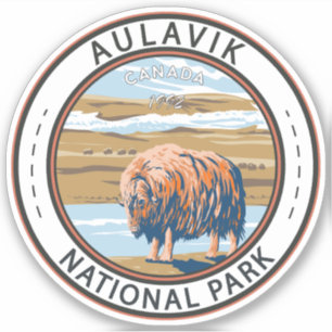 Aulavik National Park Canada Musk Ox  Sticker