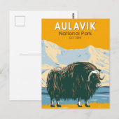 Aulavik National Park Canada Muskox  Briefkaart (Voorkant / Achterkant)