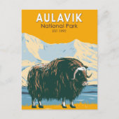 Aulavik National Park Canada Muskox  Briefkaart (Voorkant)