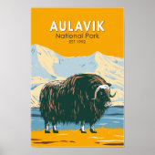 Aulavik National Park Canada Muskox  Poster (Voorkant)