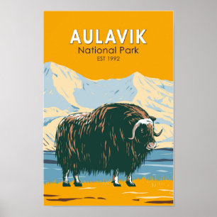 Aulavik National Park Canada Muskox  Poster