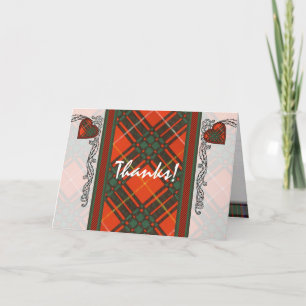 Aulay clan familie Plaid Schotse kilt tartan Bedankkaart