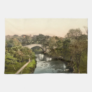 Auld Brig O'Doon, Ayr, Schotland Archival Print Theedoek
