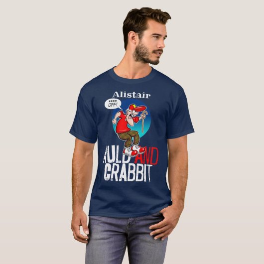 Auld en Crabbit (oud en Crabby) T-shirt (Voorkant volledig)