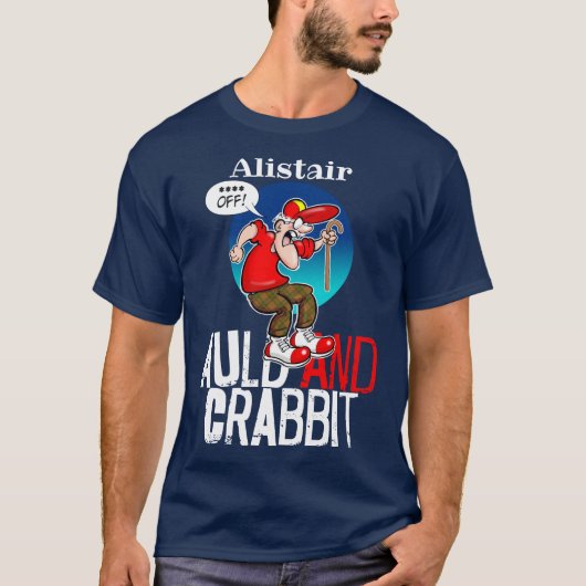 Auld en Crabbit (oud en Crabby) T-shirt (Voorkant)