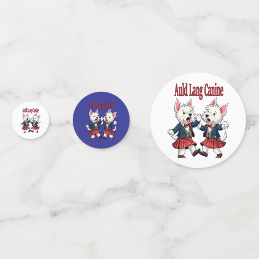 Auld Lang Canine West Highland Terrier Ceilidh Confetti (Achterkanten)