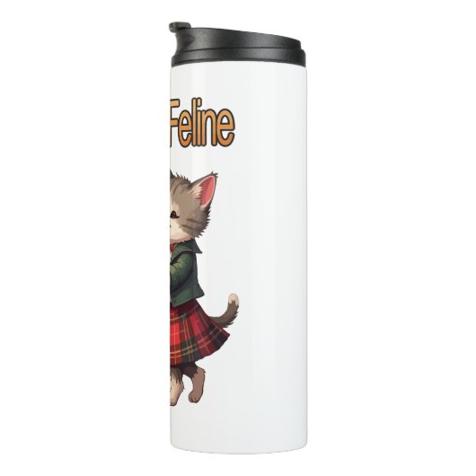 Auld Lang Feline Orange Cats Dancing Ceilidh  Thermosbeker (Geroteerd rechts)