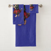 Auld Lang Feline Oranje Katten Dansen Ceilidh Bad Handdoek (Insitu)