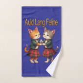 Auld Lang Feline Oranje Katten Dansen Ceilidh Bad Handdoek (Handdoek)