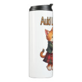 Auld Lang Feline Oranje Katten Dansen Ceilidh Thermosbeker (Gedraaid links)