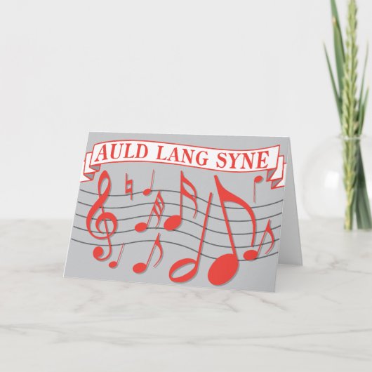 Auld Lang Syne Feestdagen Kaart (Voorkant)