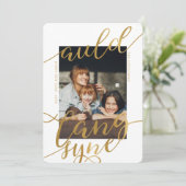 Auld Lang Syne | Geldige Calligrafietoestel Kaart (Staand voorkant)