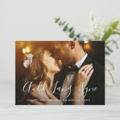 Auld Lang Syne | Happy New Year-fotokaart Feestdagenkaart (Staand voorkant)