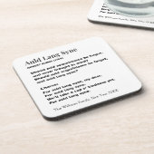 Auld Lang Syne Lyrics New Year's Eve Personalized Bier Onderzetter (Linkerzijde)
