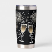 Auld Lang Syne Lyrics New Year's Eve Toast Custom Geïsoleerde Drinkbeker (Achterkant)