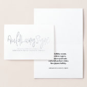 Auld Lang Syne Typografie | Vakantie Groeten Folie Kaarten (Display)