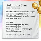 Auld Lang Syne Words for New Year - Personalized Wandkleed