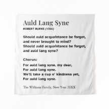 Auld Lang Syne Words for New Year - Personalized