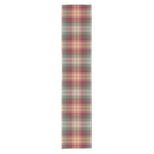 Auld Scotland Tartan Plaid Pattern Korte Tafelloper (Voorkant)