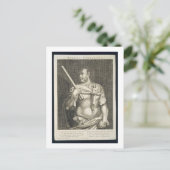 Aullus Vitellius Emperor van Rome 68 AD gegraveerd Briefkaart (Staand voorkant)