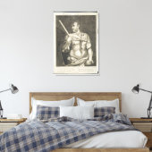 Aullus Vitellius Emperor van Rome 68 AD gegraveerd Canvas Afdruk (Insitu (Slaapkamer))