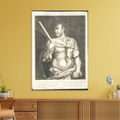 Aullus Vitellius Emperor van Rome 68 AD gegraveerd Canvas Afdruk (Insitu (Woonkamer))