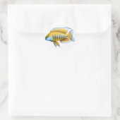 Aulonocara African Peacock Cichlid Ronde Sticker (Tas)