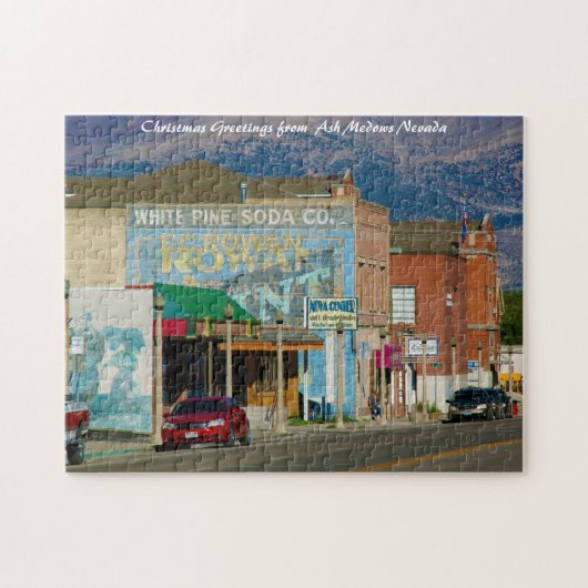 Aultman Street Ely Nevada. Kerstgroeten Legpuzzel (Horizontaal)