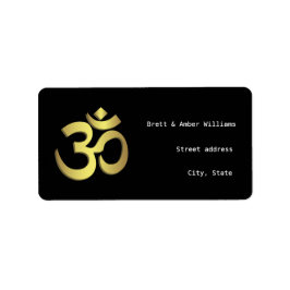 Aum adresetiketten etiket
