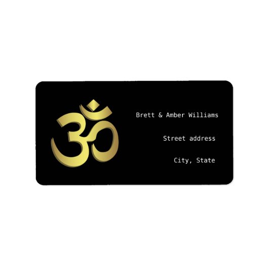 Aum adresetiketten etiket (Voorkant)