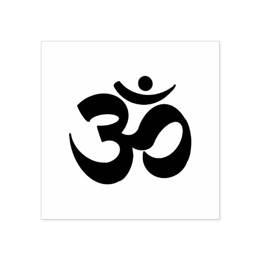 Aum Hindu Meditatie Symbool Yoga Indiaas Rubberstempel (Afrduk)