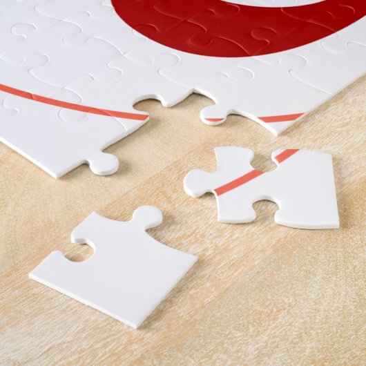 Aum- of Om-symbool (donkerrode kleur) Legpuzzel (Zijkant)