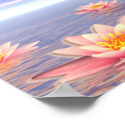 Aum - om op waterlib - 3D rendering Poster (Hoek)