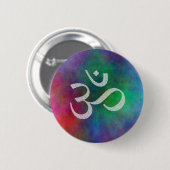 Aum - Om Ronde Button 5,7 Cm (Voorkant /achterkant)