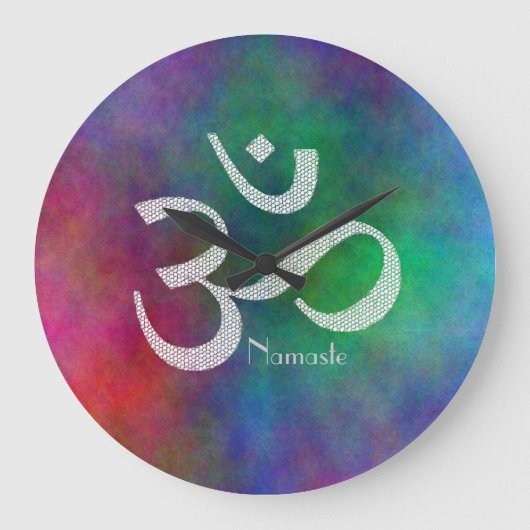 Aum Om Symbol Grote Klok (Voorkant)